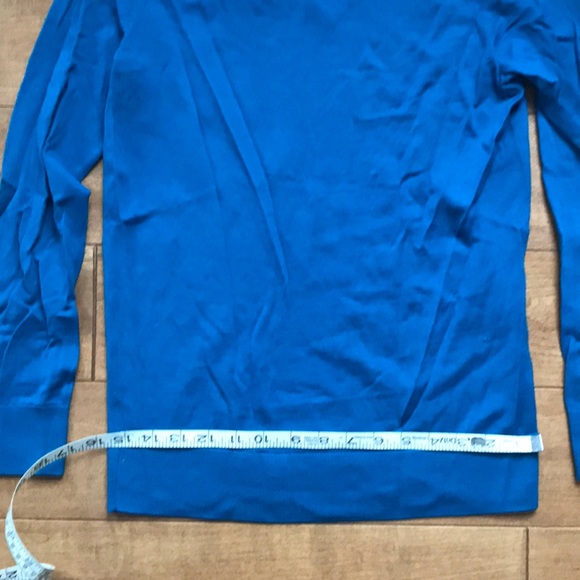 Peacock blue merino wool M sweater - Picture 5 of 9